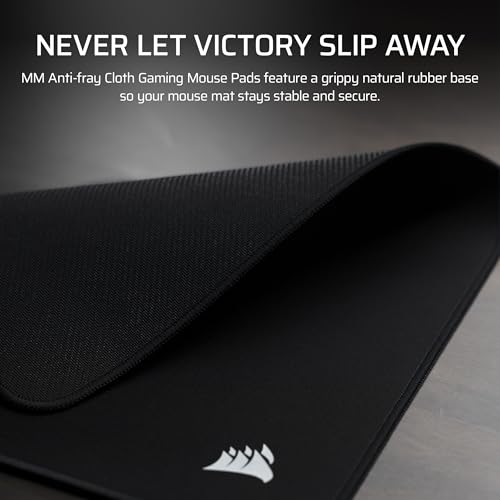 Image of Corsair MM Anti-Fray Cloth Gaming Mouse Pad - XXL (930 x 400mm), Precision Micro-Woven Surface, Non-Slip Natural Rubber Base, Stitched Edges - Black