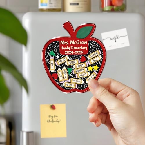 Imán decorativo rectangular personalizado para maestro miniatura 3