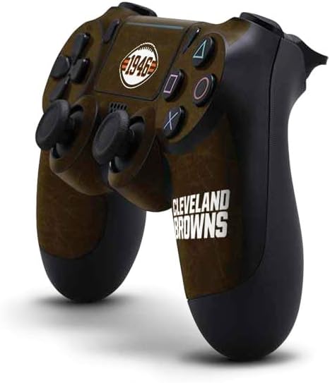 Vista 28 de Skinit Calcomanía para juegos compatible con PS4 Pro/Slim Controller, diseño de logotipo grande de Cleveland Browns con licencia oficial de la NFL