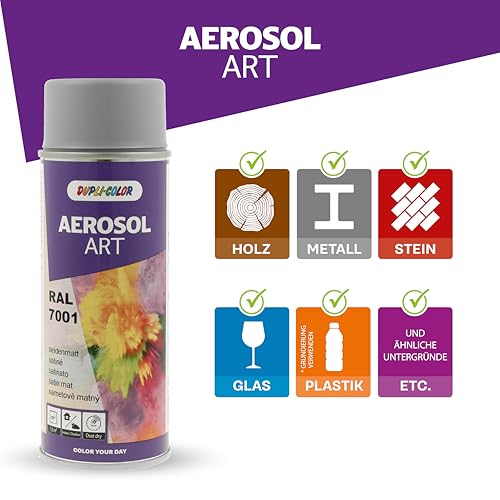 DUPLI-COLOR AEROSOL ART RAL 7001 Silbergrau seidenmatt 400 ml - Sprühfarbe – Ansicht 4