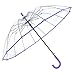 Produktbild Regenschirm Transparent Stockschirme Transparent Damen und Herren, Winddicht, Automatisch, 14 Glasfaserstangen. Regenschirm (Violett)