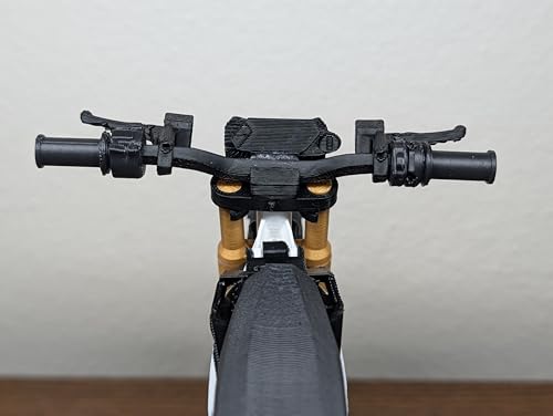 3D-Printed Dirt Bike Model, Miniature Collector Display, Realistic Textured Tires and Suspension Details