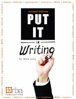 Put It In Writing II: A Guide to Incubator Policies, Procedures & Agreements 188718371X Book Cover
