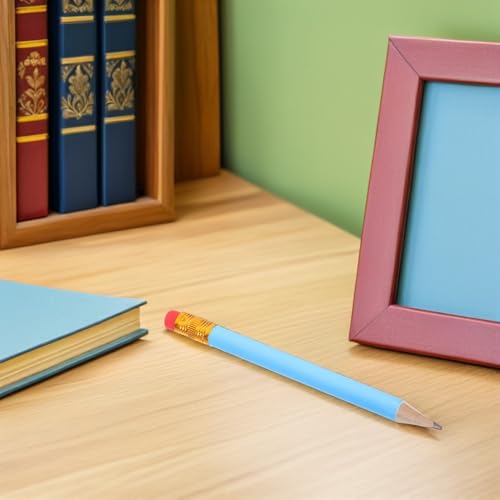 MAGICLULU 72 lápices pequeños de madera para golf con borradores miniatura 6