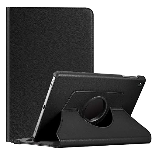 EKVINOR Rotating Case for Tab A7 Lite 8.7' 2021 (Model: SM-T220/T225/T227), 360 Degree Swiveling Leather Protective Cover Case for Samsung Galaxy Tab A7 Lite 8.7 Inch Tablet 2021 Release, Black