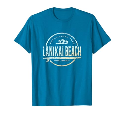 Lanikai Beach - Retro Lanikai Beach Hawaii Vintage Surf Maglietta
