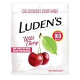 Luden's Sore Throat Drops, for Minor Sore Throat Relief, Wild Cherry, 160 Count