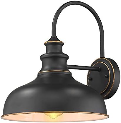 zeyu Farmhouse Gooseneck Barn Light, Wall Sconce Lighting 11 inches, Black Finish, 02A390 ROB