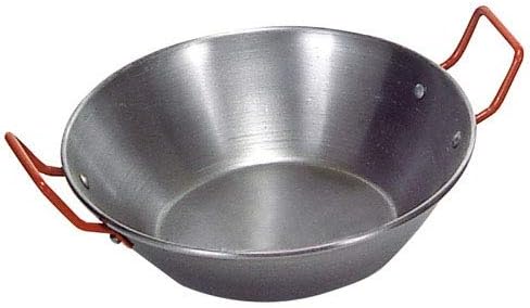 La Ideal Polished Steel Deep Pan with Two Handles, Silver, 36 cm