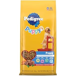 Pedigree Puppy Dry Puppy Food, Grilled Steak and Vegetable Flavor, 3.5 lb. Bag Pedigree Puppy Dry Puppy Food Grilled Steak and Vegetable Flavor 35 lb Bag