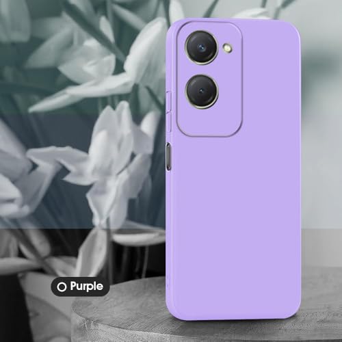 Image of Back Cover for Vivo T3 Lite 5G | Full Camera Protection | Premium Liquid Silicon Case | Flexible Bumper Case for Vivo T3 Lite 5G / Y18 4G / Y18e 4G /Y28s 5G /Y28e 5G /Y03 4G /Z9 Lite 5G (Purple)