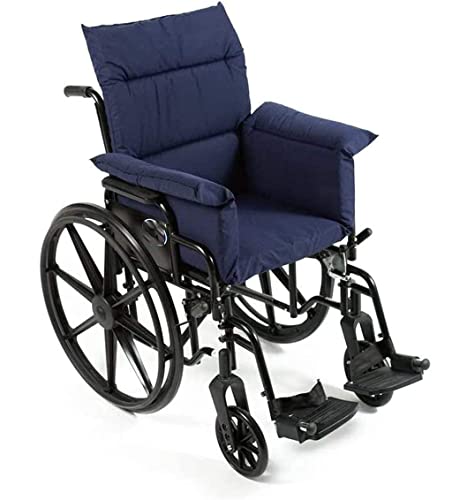 MJZYP CojíN de Silla de Ruedas, Cojín de Respaldo antiescaras, Wheelchair Cushion Cojín Confort Transpirable Práctico Resistente a la Suciedad con Soporte Lumbar Blue