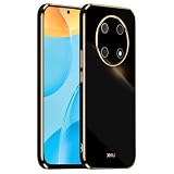 EASSGU [Telaio Elettrolitico Custodia per HUAWEI Nova Y90 (6.7" Inches) Cover Protettiva in Morbido Silicone TPU - Nero