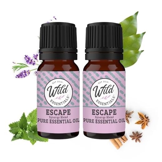 Wild Essentials "Escape" 100% Pure Essential Oil Synergy Blend 2 Pack 10ml, Therapeutic Grade Daydream Break! Use for Anger, Frustration, Stress, Meditative Power Oil, Made in The USA