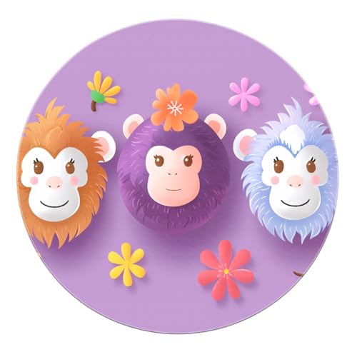 Tapis singe violet lavable idéal pour une salle de classe maternelle accueillante - 8