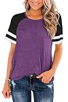 Womens Activewear T Shirts Purple