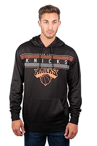 Ultra Game NBA Official Men’s Super Soft Midtown Hoodie Pullover Sweatshirt - Unisex, New York Knicks, Black, X-Large