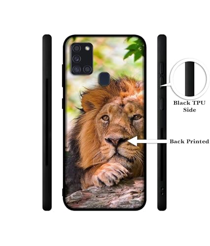 Image of Tiger Pattern Print Design Premium 2D Printed Metal Back Case Cover for Samsung Galaxy A21S 4G