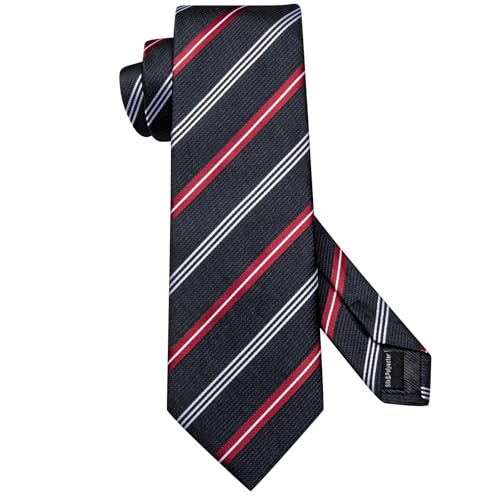 Image of Hi-Tie Men's Silk Ties Formal Woven Classic Necktie Pocket Square Cufflinks Lapel Pin Set Wedding Business