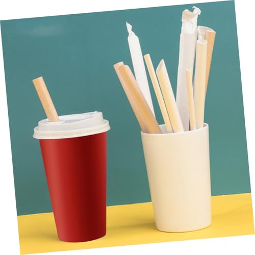100 pitillos desechables de papel, 20 cm x 1.2 cm miniatura 6