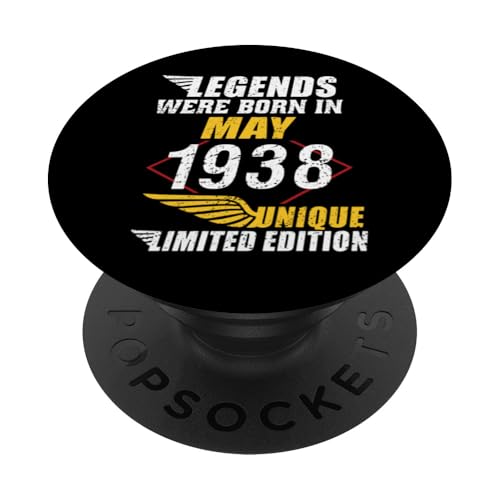 Cumpleaños Mayo 1938 Edición Limitada Regalo Legend May PopSockets PopGrip Intercambiable