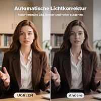 UGREEN FineCam Lite 4K, UHD Webcam 4K, Webcam mit Mikrofon und Objektivabdeckung, PC Kamera Autofokus, 70°FOV, USB-A/C Anschluss, für PC/Laptop/Windows/Mac/Linux/Skype/FaceTime – Ansicht 3