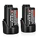 Powerextra Upgraded 2 Pcs 10.8V-12V 3000mAh Li-ion Replacement Battery, Compatible with Bosch BAT411 BAT411A BAT412 BAT413 GBA12V30 BAT414, 2 Pack