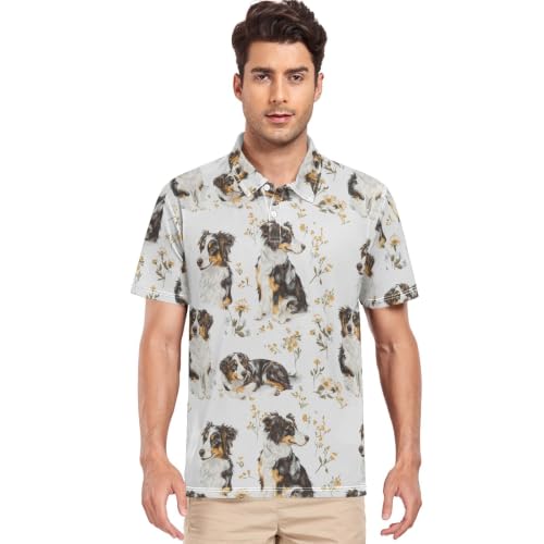 Polo Berger australien homme GuoChe à motif floral imprimé