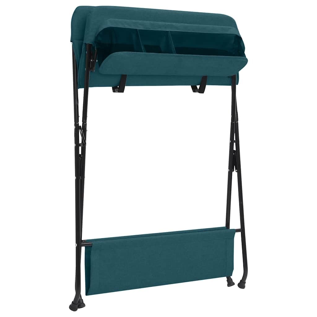 Wickeltisch Grün Eisen mit abwaschbarer Wickelauflage rutschfest gepolstert und wasserdicht, zusammenklappbar mit Stauraum, ideal für Kinderzimmer, Reise und Babypflege, 80,5 x 67 x 102,5 cm