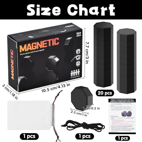 Embravfire Juego de ajedrez magnético de estrategia educativa con 20 piezas de ajedrez, manual, ajedrez magnético portátil para Año Nuevo, suministros de fiesta para reuniones familiares, viajes - imagen 2