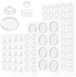 Onuemp Clear Rubber Feet, Adhesive Bumper Pads For Cabinet Door Buffer, Clear Furniture Buffer Pads For Wall Door Stopper, Noise Dampening Bumpers Feet For Drawers, Glass Non Slip,107 Pcs 4 Sizes