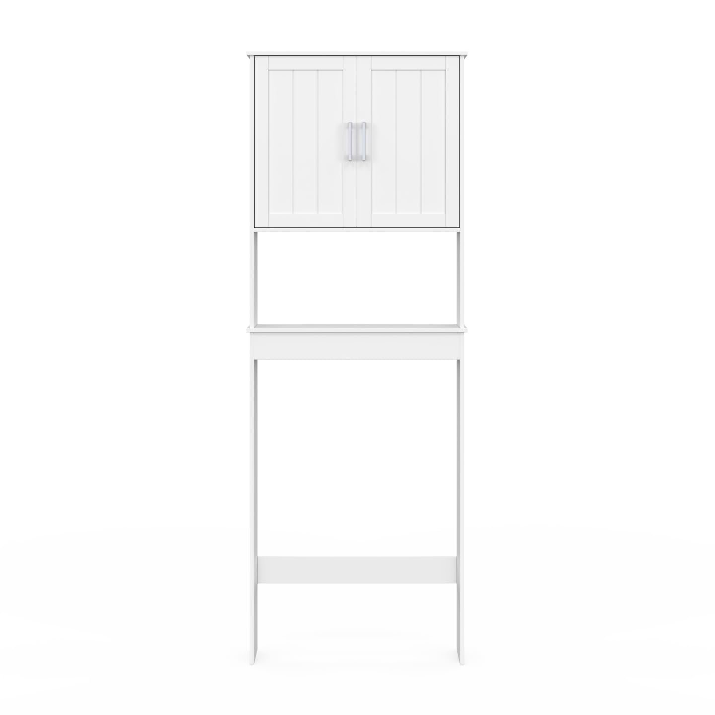 IDMarket - Mueble estante superior WC Waldo Placard madera, color blanco