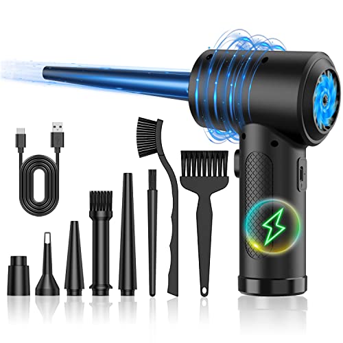 Compressed-Air-Duster-Keyboard-Cleaner Good Replace Compressed Air Can, 91000Rpm Electric Air Dusters Compressed Air Electric 7600Mah For Computer Keyboard Car Cleaning Kit #TOP11