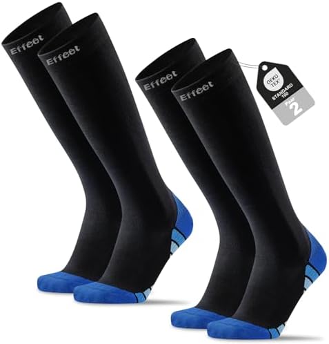 2 Pares Medias de Compresión Mujer Hombre 20-30 mmHg - Calcetines...