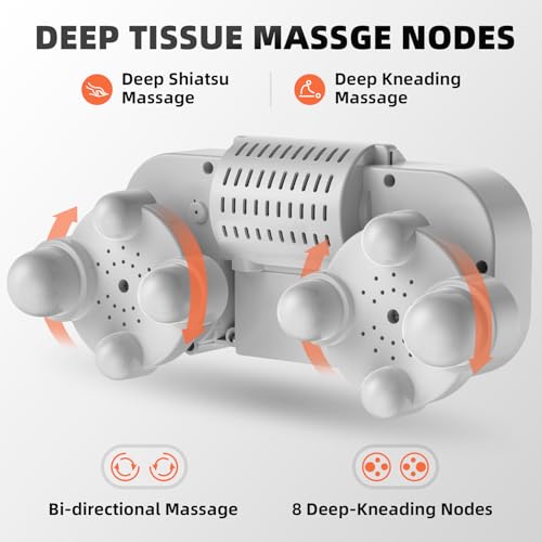 WERTYI Neck and Shoulder Massager with Heat, Deep Tissue Shiatsu 3D Kneading Massager for Neck, Back, Waist and Leg, at Home and Office, Birthday Gifts for Women and Men (Black) - Image 2