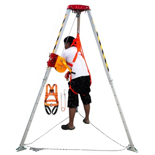 Treppiede retrattile per spazi ristretti, treppiede per sollevamento fogne, kit di staffe stabilizzanti per soccorso antincendio e sicurezza stradale, ideale per pozzi e gallerie