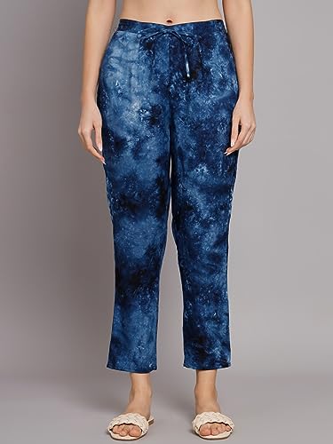Image of Women's Cotton Regular Fit V Neck Printed Top with Trouser Co-ords Set with Fashion & Elegant Design (1 Top 1 Pant 1 Belt)