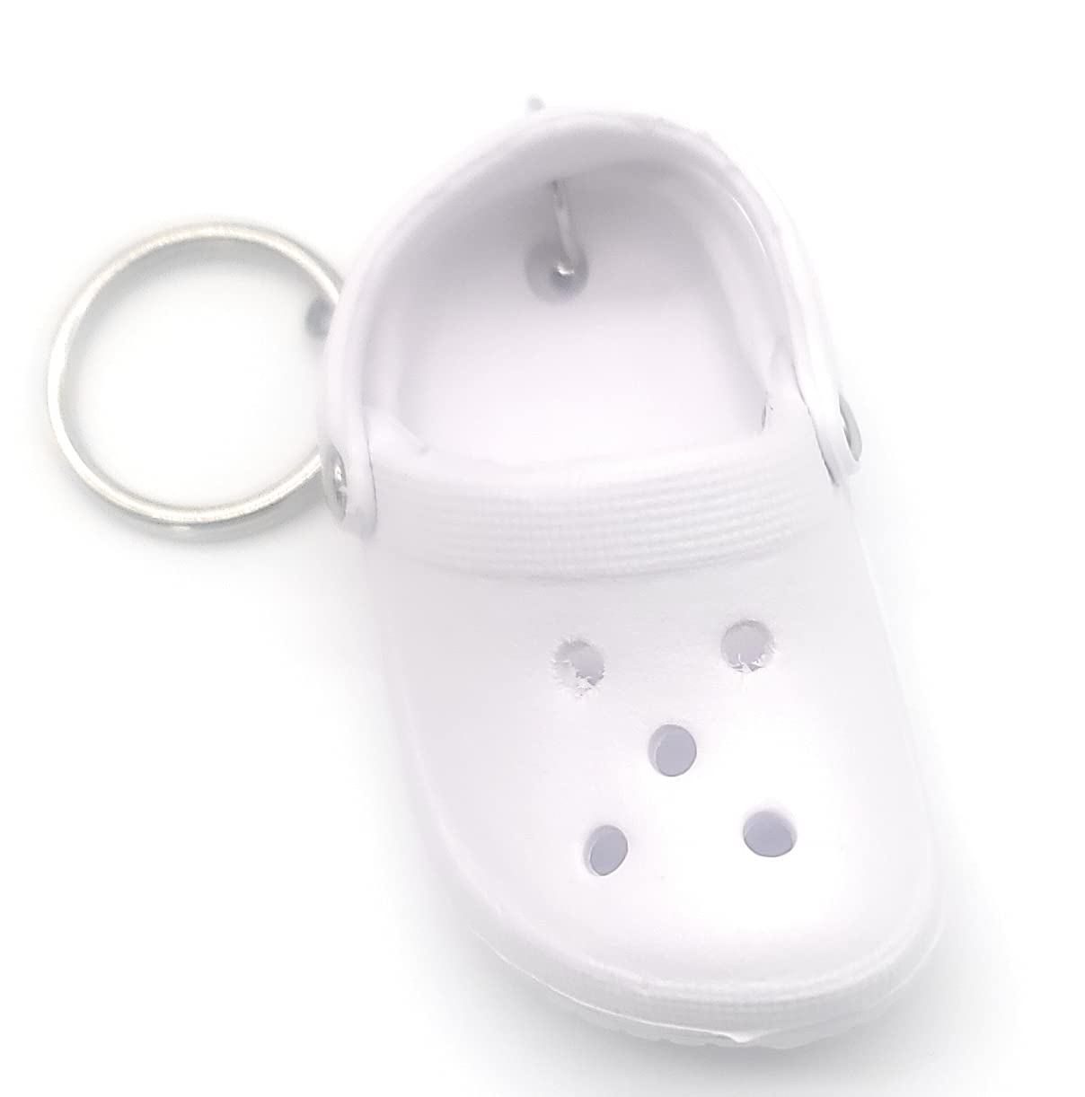 Mini Clog Shoe Key Chain (White)