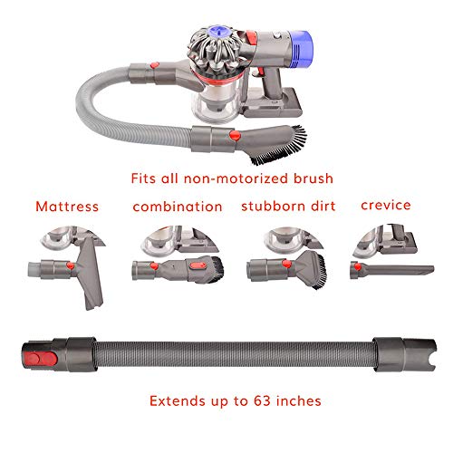 Andoer Acessório de mangueira de extensão flexível compatível com o aspirador de pó Dyson V8 V7 V10