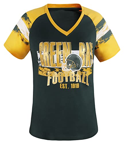 Womens Football Fans V Neck City Raglan T-Shirts2