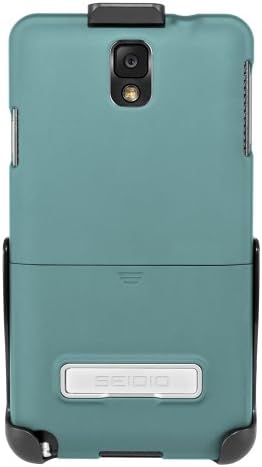 Seidio Metal Kickstand and Holster Combo Case with Samsung Galaxy Note 3 - Retail Packaging - Turquoise