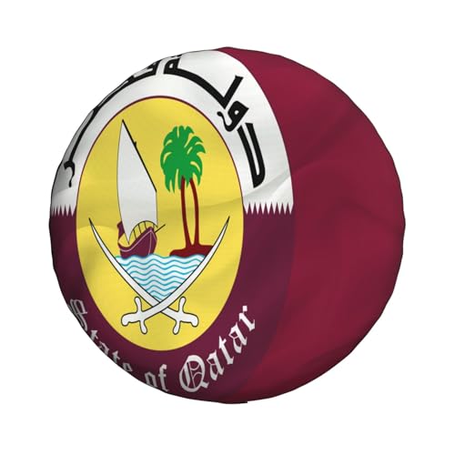 Coat of Arms Qatar 15" Wheel Tire Cover Weatherproof