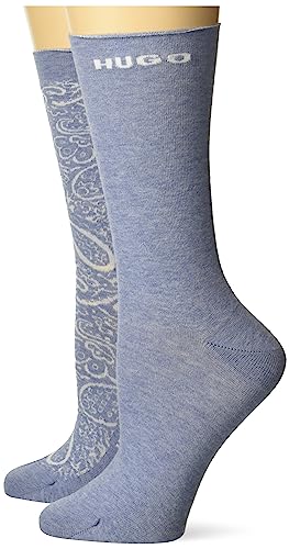 Image of HUGO Women's 2-pack Pattern and Solid Socks
