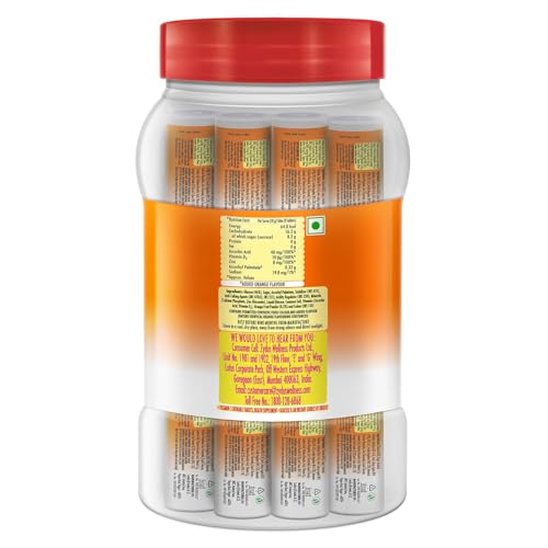 Glucon-D Immunovolt Energy Bite Tube (9 Chewable Tablets) 18gm (Orange - Pack of 20 Tubes)