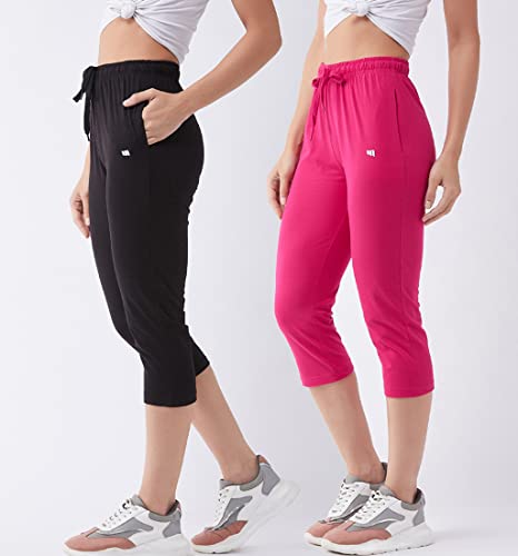 Image of Modeve Women Solid Cotton Blend Capri for summer|| Summer Wear