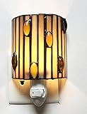 Night Light Tiffany Glass Night Light, HMJ7004, Stained Glass Night Light Bedroom Study Night Light Size: 5'*5'*6' Children's Room Night Light