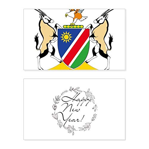 Tarjeta conmemorativa de Año Nuevo de The Republic Namibia con mensaje en inglés para coleccionar