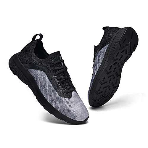 Azooken Athletic Running Shoes Casual Jogging Walking Tennis Footwear Fitness Breathable Road Running Sport Shoe Fashion Sneakers(T6-Black39)