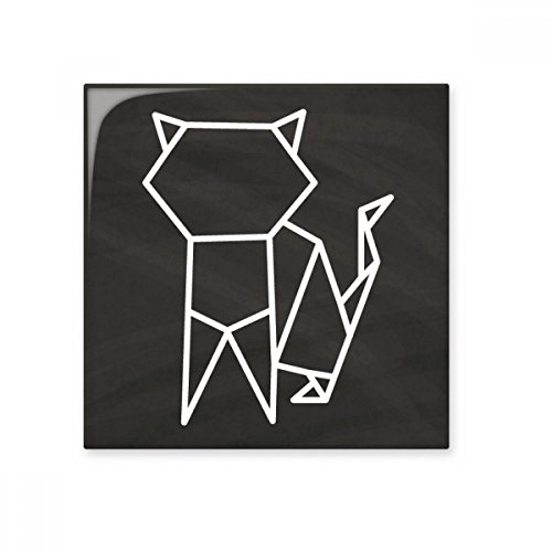 Carreau origami chat géométrique pour rénover mur terne