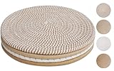 GravGrow 10 Inch Trivets for Hot Dishes, Large Trivets for Hot Pots and Pans, Thicken Heat Resistant Round Place Mats Woven Table Mats, Boho Placemats for Kitchen Dining Table, 4 Pcs